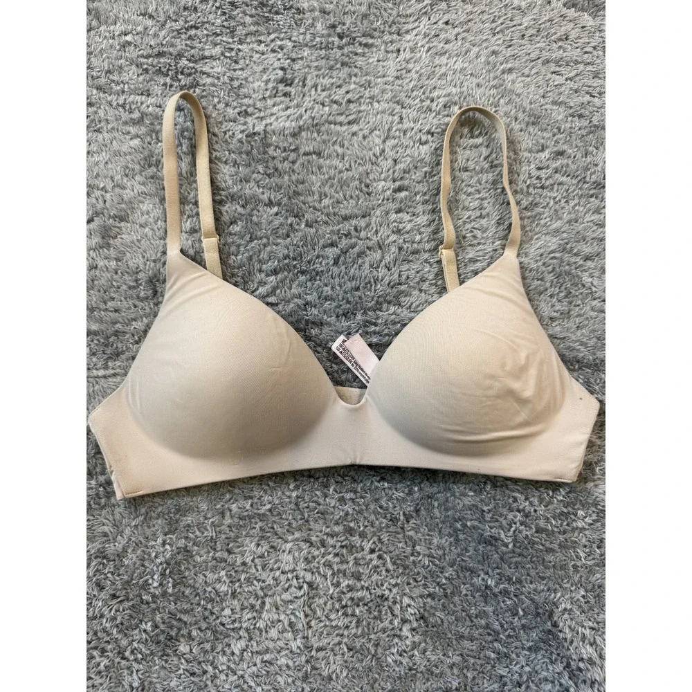 Victoria's Secret T-Shirt Wireless Bra 34B Nude/Beige 3-Pack Smooth Microfiber